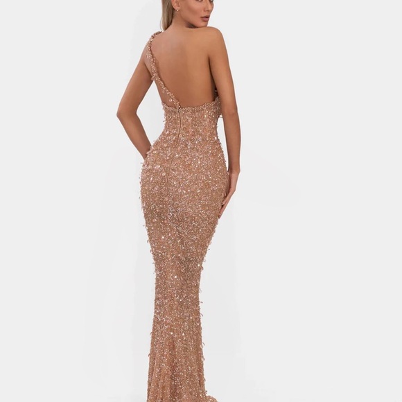 Albina Dyla Gold Gown - Picture 2 of 5